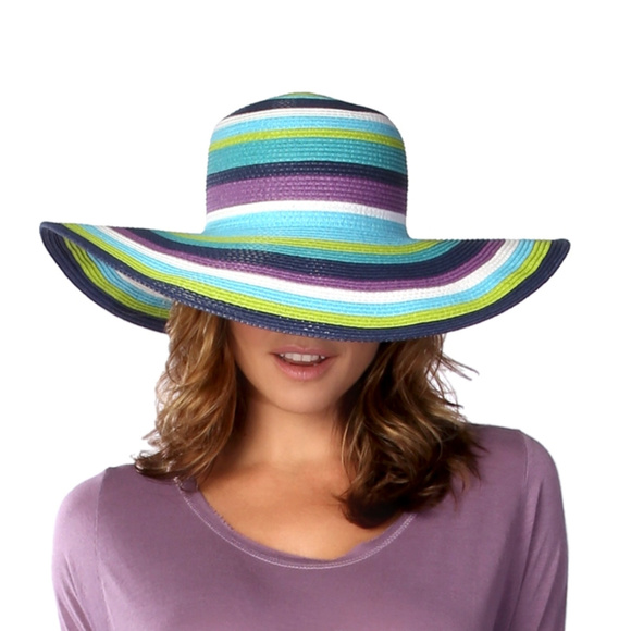 Gottex Road Trip Stripe Hat-Blue Multi